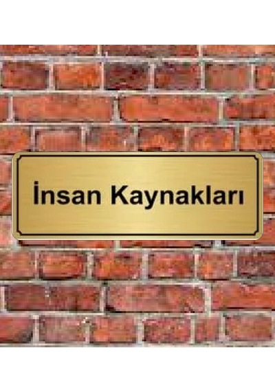 10X20 Cm Insan Kaynakları Yazılı Metal Yönlendirme Levhası