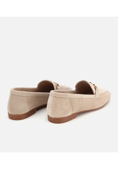 Hotiç Kadın Süet Deri Bej Tokalı Günlük Loafer 01ayh320500a310 01ayh320500a310