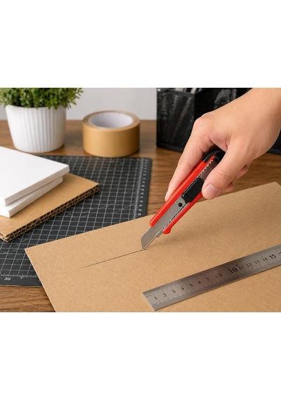 Mini Falçata Seti 9mm Maket Bıçağı + 10 Adet Yedek Bıçak Küçük Boy Kesici Falçata Hassas Kesim Karton Kağıt Plastik Kesme Bıçağı Asorti Renk