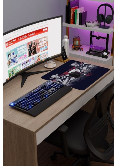 Helltaker Kaymaz Dikişli Kauçuk Oyuncu Mousepad V3 - 48x40 Xl Gaming Mouse Pad Fare Altlığı