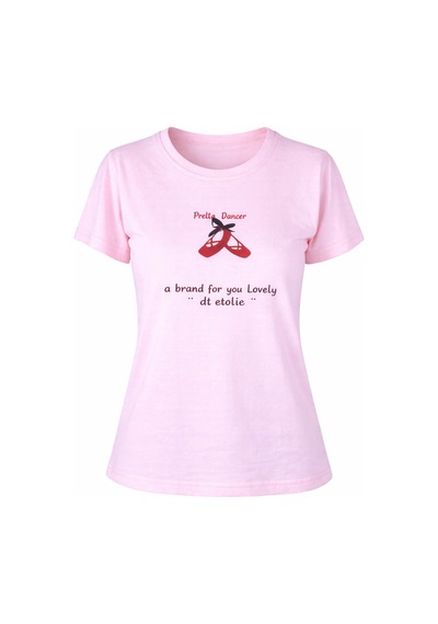 Trender Pretty Dancer O Yaka Pembe Kadın T-shirt 26ydt1000005
