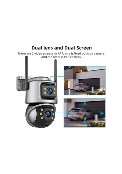 Gees Global Cmr61 Dış Mekan Dual-lens 8mp Wifi Kamera Gbzs