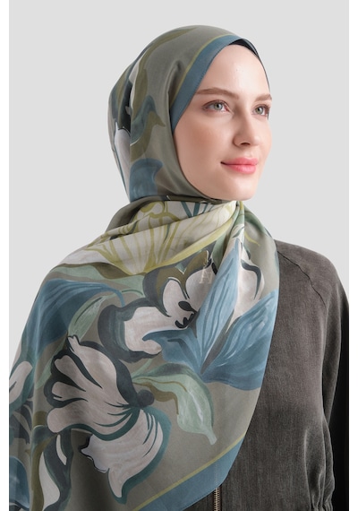 Armine Elegance Pamuk - İpek Şal As559 Yeşil-
