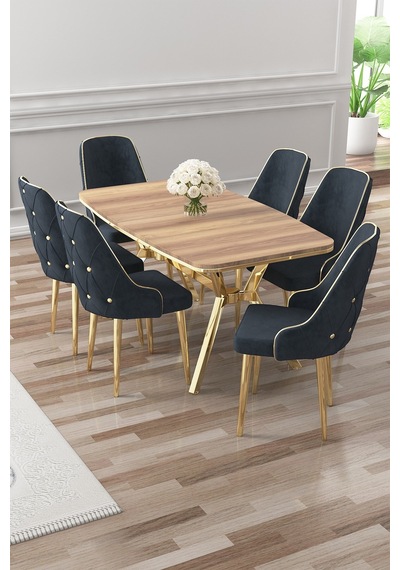 Canisa Asel Serisi 90x160 Lak Panel Hazar Gold Kaplama Ayaklı Masa Takımı Ve 6 Antrasit Sandalye Hazar Masa Antrasit Sandalye Ayaklar Gold Canisa Asel Serisi 90x160 Lak Panel Hazar Gold Kaplama Ayaklı Masa Takımı Ve 6 Antrasit Sandalye Hazar Masa Antrasit Sandalye Ayaklar Gold