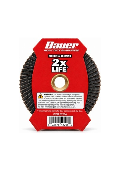Bauer 57764 4-1/2 İnç 40 Kum Zirkonyum Flap Disk Taşlama Zımparası