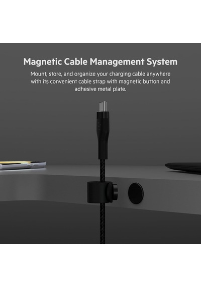 Boostcharge Pro Flex Örgülü Usb C Tipi - C Kablosu 3m/10ft , Usb-ıf Sertifikalı Güç Dağıtımı Pd Hızlı Şarj Kablosu - Siyah