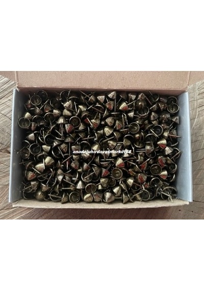 Dmr Konik Kabara Raptiye Sivri Kabara Kanepe Koltuk Çivisi Antik Sarı 11mm 1000adet 11 MM