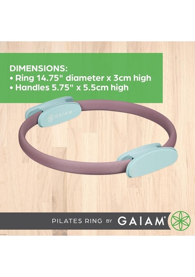 Gaiam Pilates Ring Fitness Circle - Hafif Ve Dayanıklı Köpük Dolgulu Kollar Kolları, Uyluklar/bacaklar Ve Çekirdek Tonlama İçin Esnek Direnç Egzersiz Ekipmanları