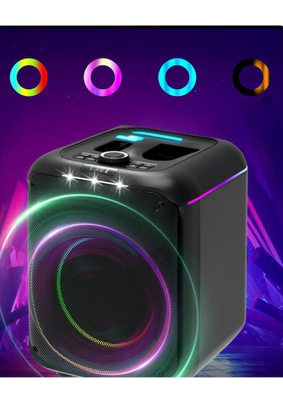 Ilkeshop Konfulon F39 25w Sürücülü Rgb Işıklı 2 Adet Mikrofonlu Bluetooth 5.3 Kablosuz Hoparlör Si