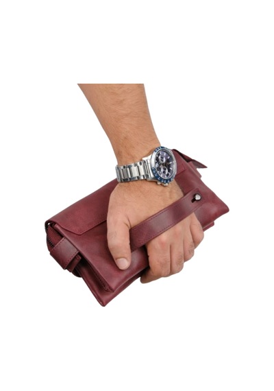 Mft Leather Hakiki Deri Unisex El Çantası Boliva 9874 Tiguan Bordo