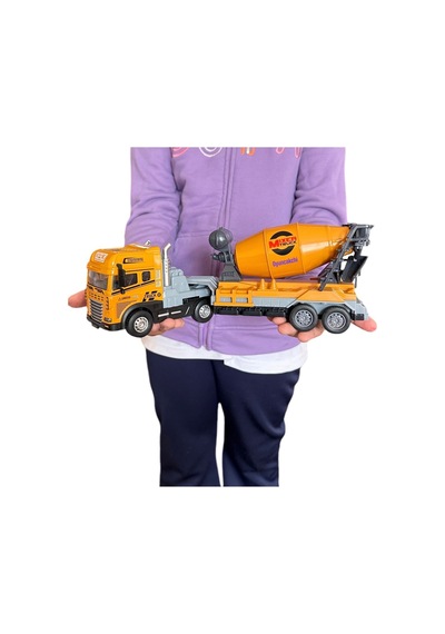 İnşaat Metal Beton Mikseri Işıklı Sesli Büyük Boy Çocuk Mühendisliği Eğitici Oyuncak