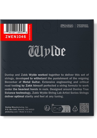 Jim Dunlop Zakk Wylde String Lab Elektro Gitar Teli 10-46