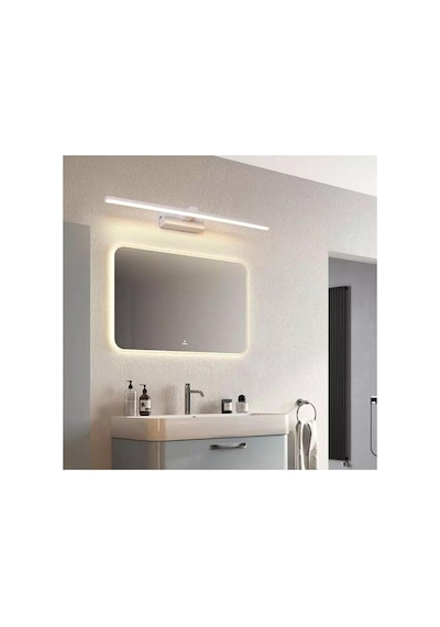 Fer Avize Berrak Modern Tasarım Beyaz Renk Gün Işığı Ledli Banyo - Mutfak - Salon Led Duvar Aplik Diğer