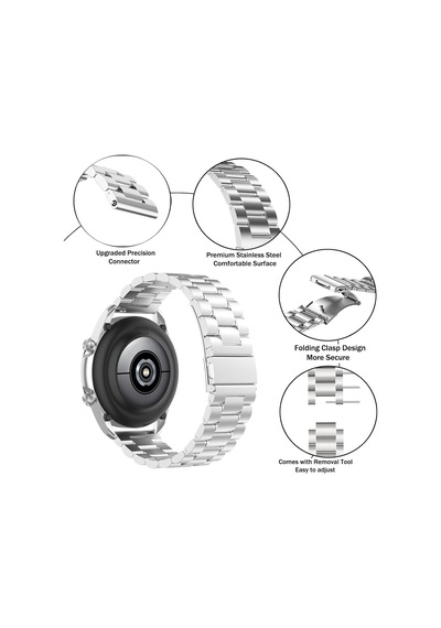 Huawei Watch Gt 5 46 Mm/gt5 Pro İle Uyumlu Kayış, Paslanmaz Çelik Kayış Aşınmaya Dayanıklı Ş Diğer