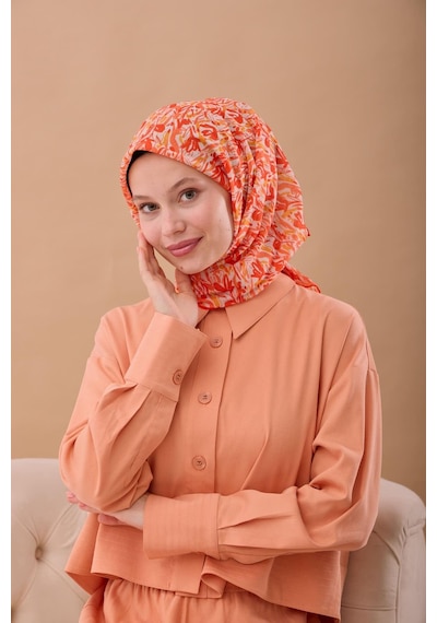 Silk Home Soft Eşarp 73091-33 Taş, Turuncu, Sarı Turuncu