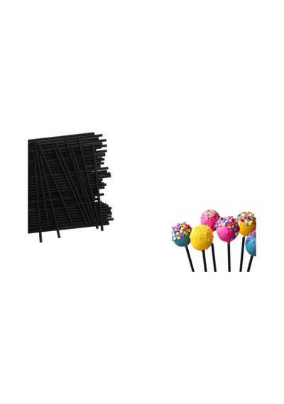 Cesil Cakepops - Lolipop Çubuğu 24lü Siyah