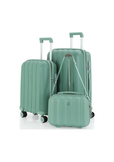 Mçs Polipropilen 3lü Valiz Seti Orta & Kabin & Makyaj V305 S21yy1000079-set 10426 Su Yeşili