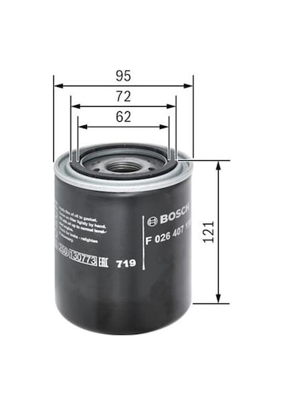 BOSCH F026407143 YAĞ FİLTRESİ VW GOLF VII POLO V AUDI A3 III SKOD