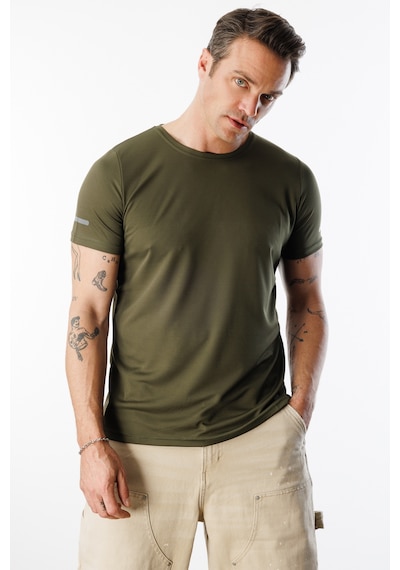 Genius Store Erkek Nem Emici Hızlı Kuruma Atletik Teknik Performans Spor T-shirt Drıfıt-kısakolnew Haki
