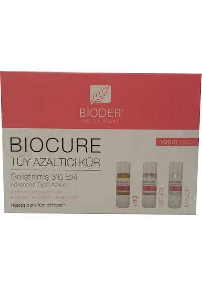 Bioder Biocure Tüy Azaltıcı Vücut Kürü 3 x 100 ML