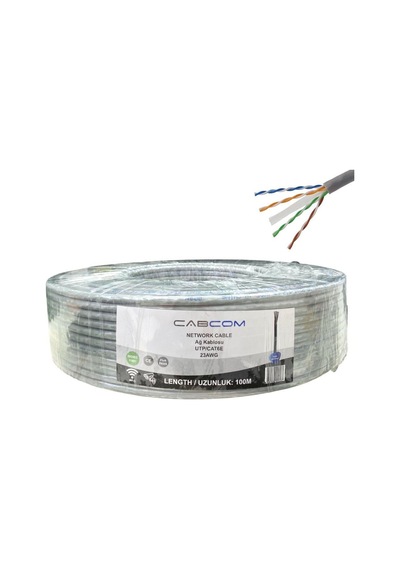 Cabcom Cat6 23awg 100mt Utp-lzsh Network Kablosu - Gri 305 Metre
