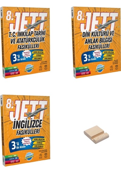 Lgs 8. Sınıf Jett İnkılap Din Ve İngilizce Fasikülleri 3lü Set