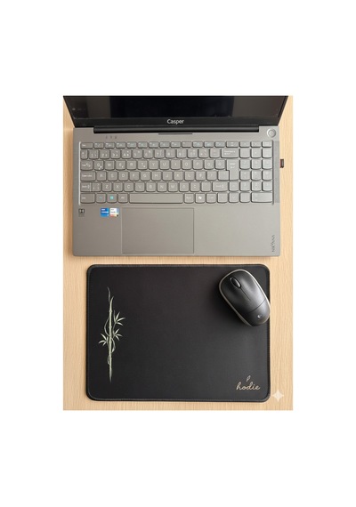 Bamboo Desenli Minimal Mousepad Siyah 23,5 X 33 Cm Kaymaz Taban Siyah - 829439916 Siyah - 829439916