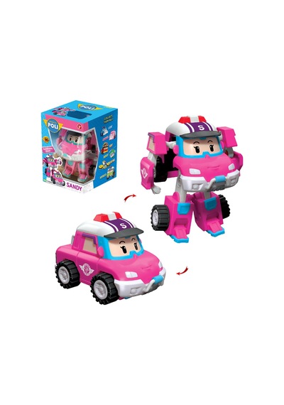 Robocar Poli Transforming Robot Figür Sandy Dönüşebilen Lisanslı Oyuncak Robocar Poli