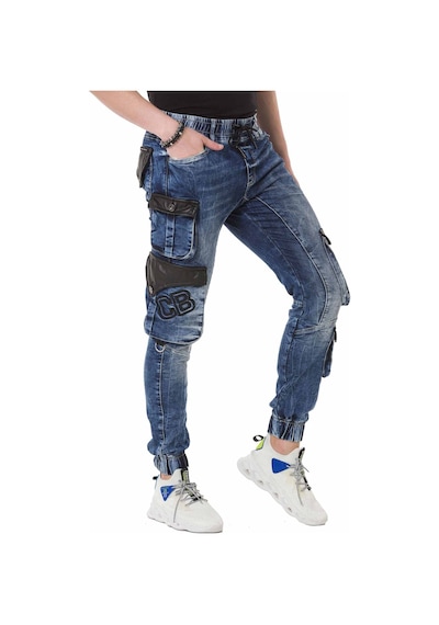 Cd790 Lastikli Kargo Mavi Kot Pantolon Mavi