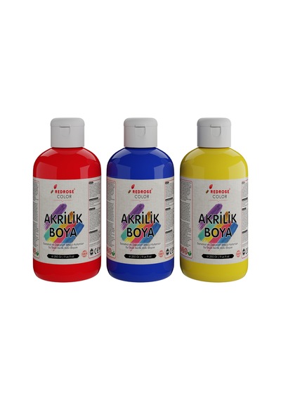 Red Rose Kırmızı-mavi-sarı Akrilik Boya 3'lü Set 3 x 250 G