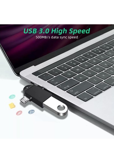 ' Ü 1 Arada Micro Usb Type-c Otg Dönüştürücü Adaptör Otg C Tipi Adaptör 2 In 1 Otg Mikro Usb Dönüştürücü