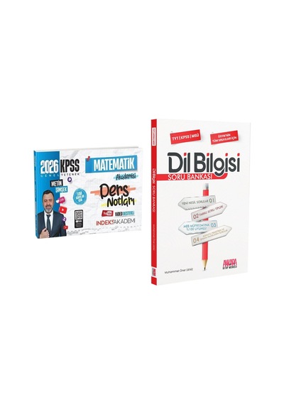 İndeks 2026 Kpss Matematik Akademisi Video Ders Notları Ve Akm Dil Bilgisi Soru Bankası Seti 2 Kitap