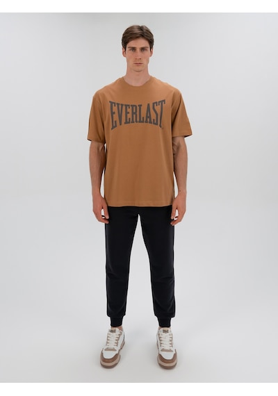 Everlast Ever Classics Comfort Logo Koyu Bej Erkek Tişört Bej