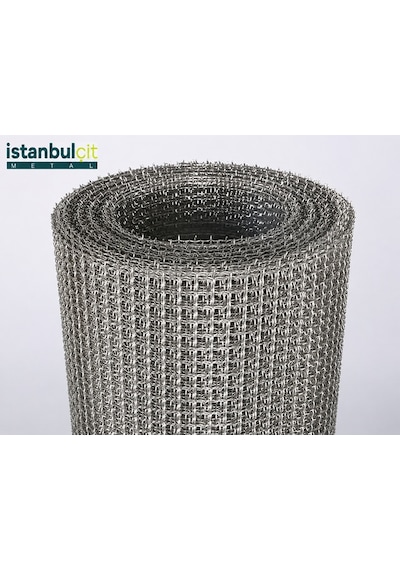 İstanbul Çit Metal Kafes Tel 1,00 Mm 10x10 Mm Göz Aralığı Kaynaklı Bahçe Çiti Ve Kafes Teli Galvaniz