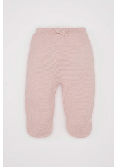 DeFacto Kız Bebek Patikli Beli Lastikli Basic Düz Triko Pantolon C9758A524WNPR345