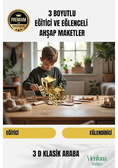 Yeni Sezon Eğitici Öğretici 3 Boyut Ahşap Zeka Geliştirici Boyanabilir Oyun Maket Klasik Araba