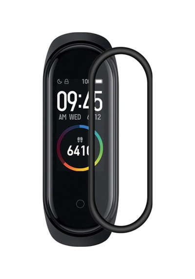 Xiaomi Mi Band 6-Mi Band 5 3D Kavisli Full Kaplama Koruyucu (363464359)-Siyah