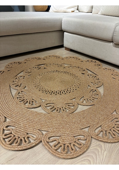 Mavaux Tiradia Hasır Jüt Kilim Halı Bej