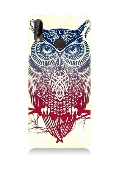 Huawei P20 Lite Uyumlu Mistik Tribal Baykuş Desenli Silikon Kılıf