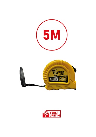 5x25 Mm Şerit Metre Dayanıklı Gövde, Hassas Ölçüm Ve Otomatik Kilitleme Mekanizması 5 M