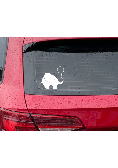 Bk Home Fil Tasarımlı Beyaz Araç Sticker-1