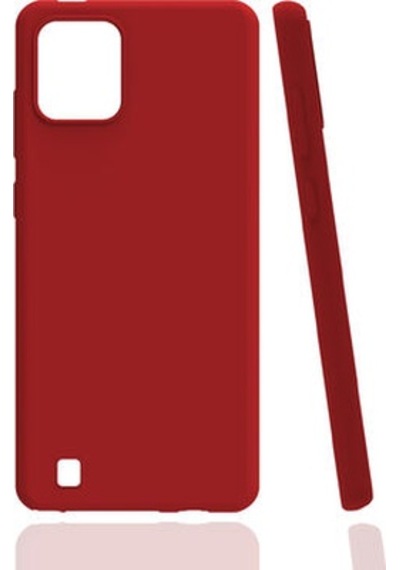Realme C11 2021 Kılıf Esnek Ve Hafif Yapılı Soft Touch Premium Silikon Kapak Ryc/biye Kirmizi