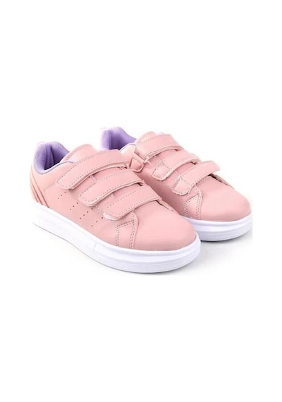 Cool Arel Pudra Cırtlı Hafif Kız Çocuk Sneakers Ayakkabı Pudra