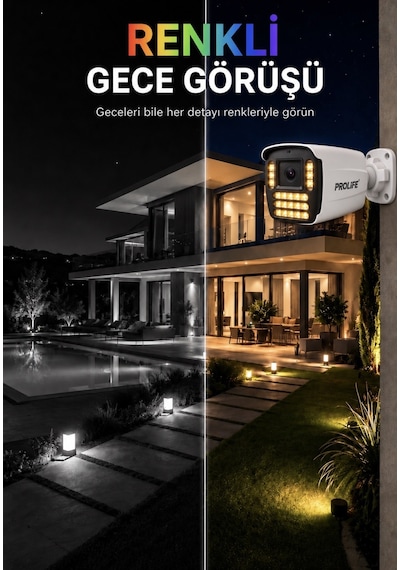 3 Lü Sesli Güvenlik Kamerası 5 Mp Gece Renkli Yüz Ve Araç Tanımalı Full Hd Kamera Sistemi