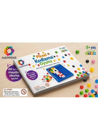 Stem Piksel Kodlama Seti 402 Parça Eğitici Zeka Oyunu Mozaik Puzzle Algoritma Geliştirici Oyuncak 5+