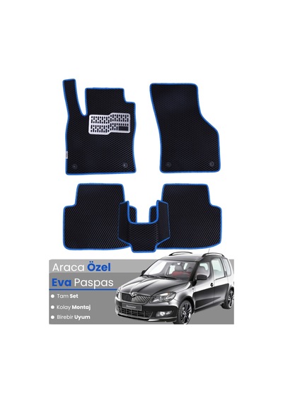 Skoda Roomster 2006-2015 Uyumlu Eva Paspas Tam Set Oto Paspas,araca Özel,kolay Montaj 569
