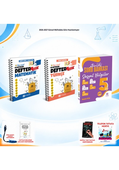 Çanta Yayınları 2026-2027 5. Sınıf Tüm Dersler 3 Kitap Sos Soru/mat-türkçe Defter Set