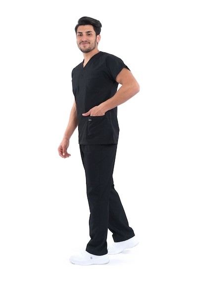 Siyah Hemşire Takımı Unisex