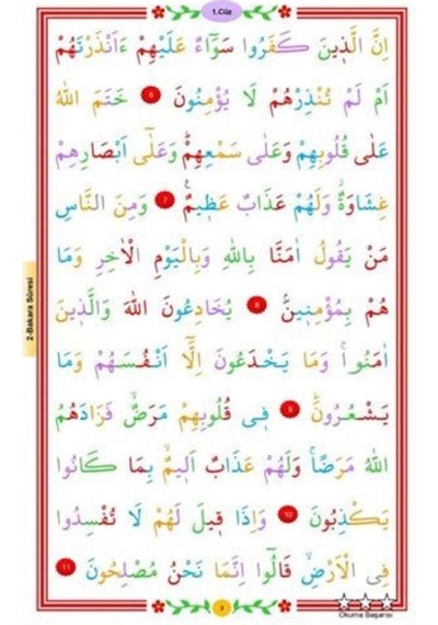 Çocuklar İçin Kur'an-ı Kerim 1-6. Cüzler Set Esmaül Hüsna Po...