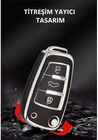 Audi A7 A6 A5 A4 A3 A1 & 8p 8l B6 B7 B8 C5 C6 4f Tt Rs & Q3 Q5 Q7 Tpu Anahtar Kılıfı Mavi-1 Adet